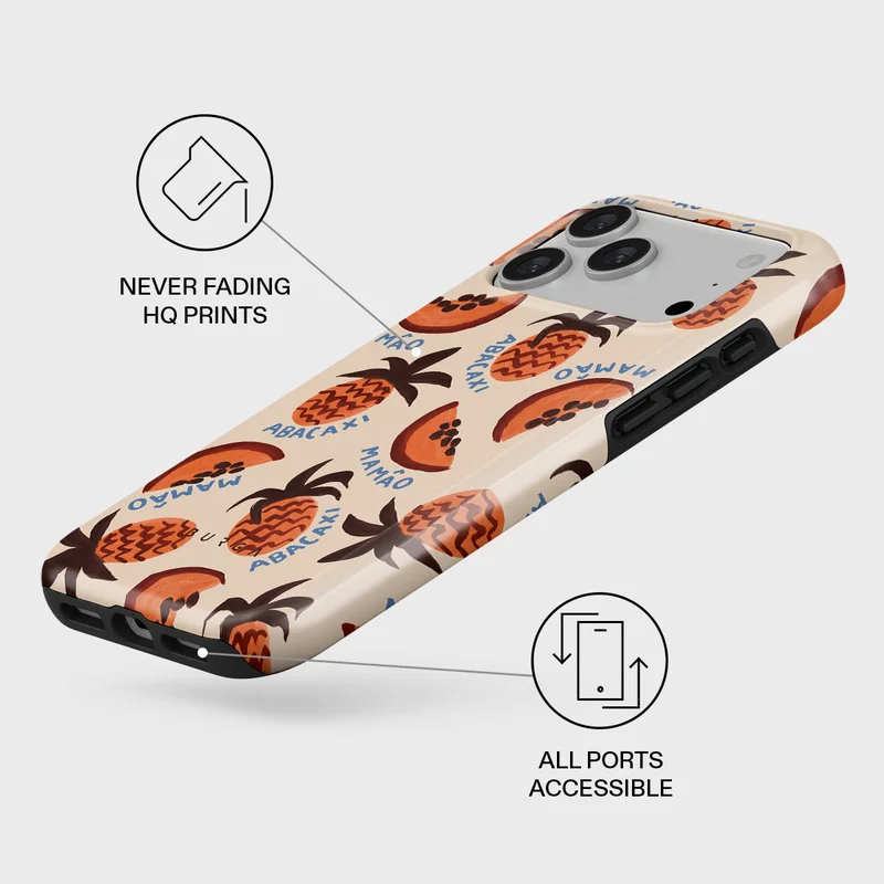 Burga iPhone 17 Pro Max Abacaxi Burga iPhone 17 Pro Max Abacaxi Premium Case Compatible with Hybrid Dual-Layer Hard Shell + Silicone Protection - Scratch-Resistant Shockproof Mobile Cover  | Best Price UAE